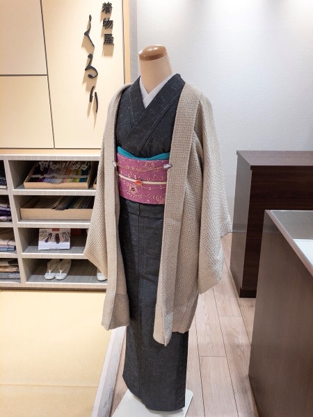 羽織で暖かく☆カジュアルコーデ - くるり大阪スタッフレポート｜着物